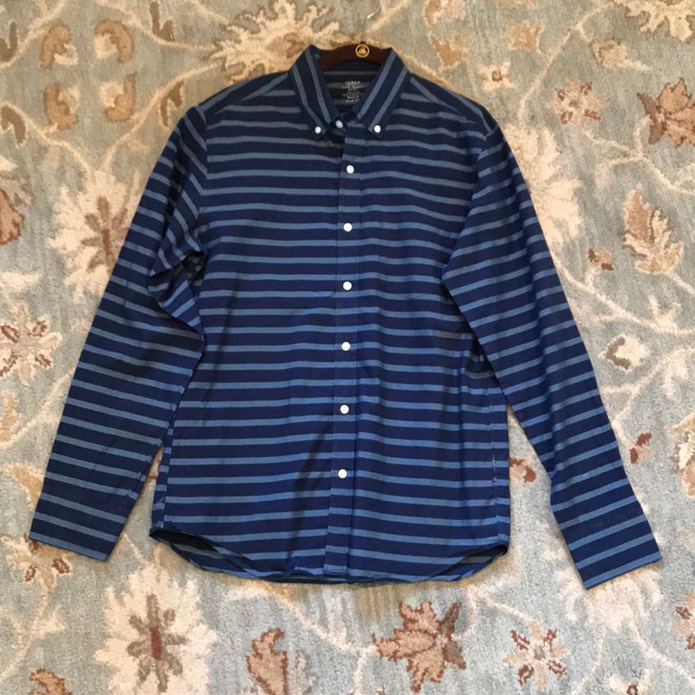 J. Crew stripe slim fit light weight Button Down